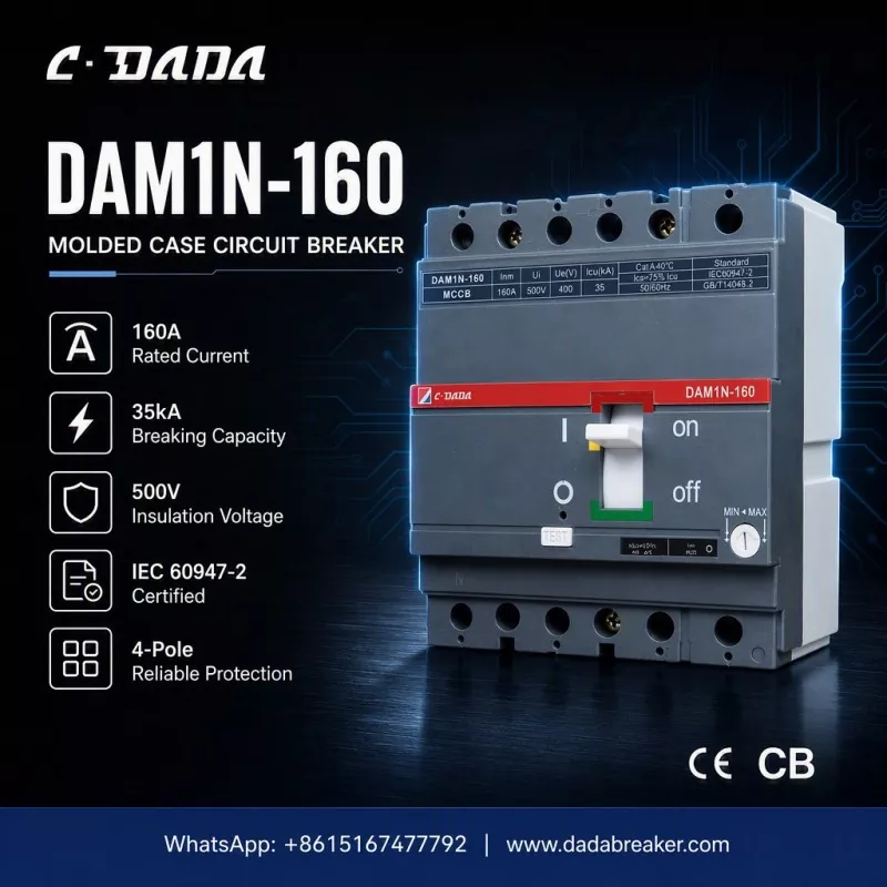Protección de precisión para redes industriais: o MCCB C·DADA DAM1N-160