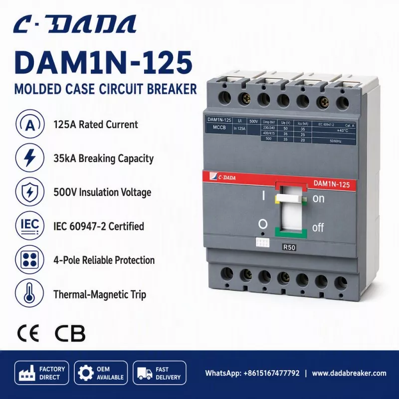 Garantir a integridade da subdistribución: a solución C·DADA DAM1N-125 MCCB